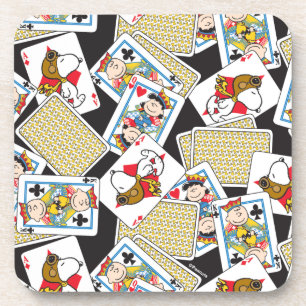 Peanuts Gang Card Deck Pattern Coaster