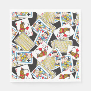 Peanuts Gang Card Deck Pattern Napkin