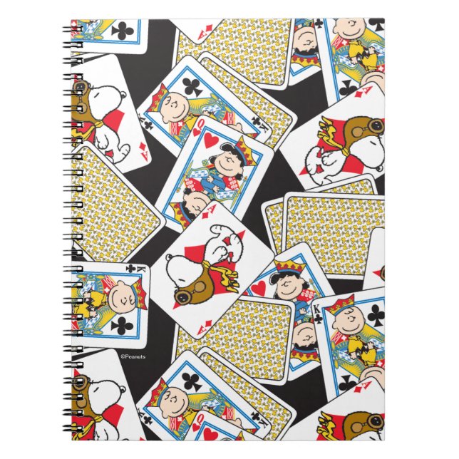 Peanuts Gang Card Deck Pattern Notebook (Front)