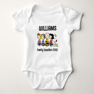 Peanuts Gang Family Vacation Baby Bodysuit
