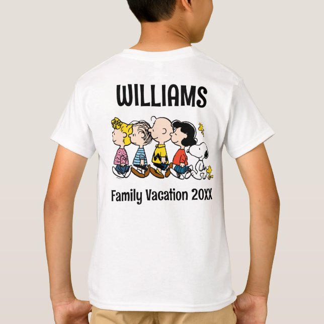 Peanuts Gang Family Vacation T-Shirt (Back)
