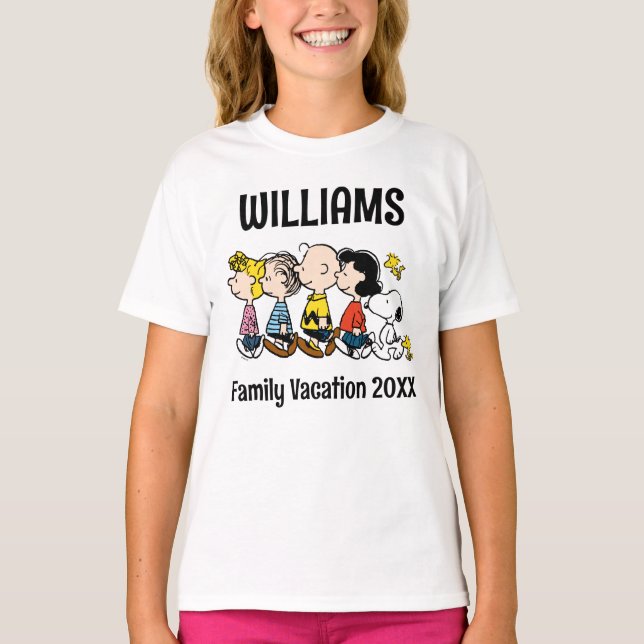 Peanuts Gang Family Vacation T-Shirt (Front)
