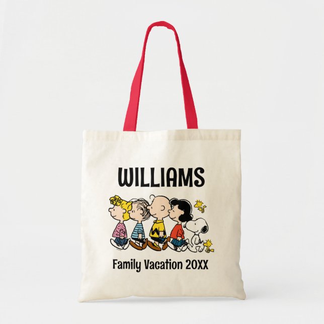 Peanuts Gang Family Vacation Tote Bag (Front)
