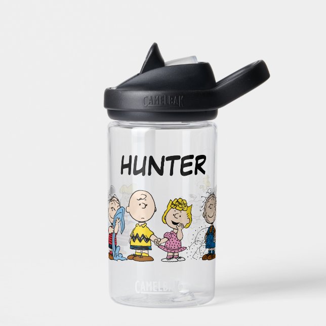 Peanuts Gang Group Lineup | Add Your Name Water Bottle (Left)