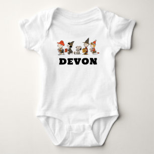 Peanuts Gang Happy Halloween Parade Baby Bodysuit