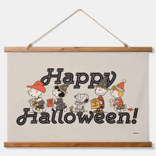 Peanuts Gang Happy Halloween Parade Hanging Tapestry
