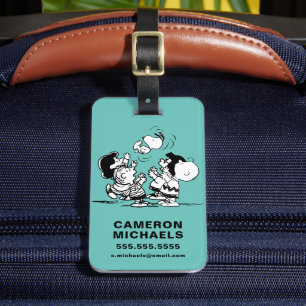 Peanuts Gang Lifting Snoopy Luggage Tag