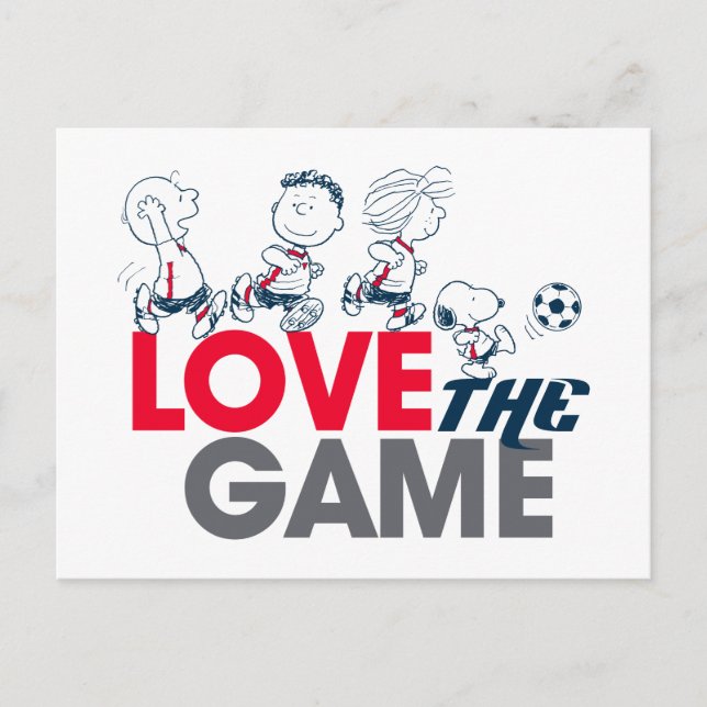 Peanuts Gang - Love The Game Postcard (Front)