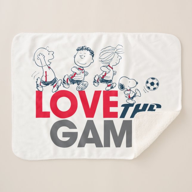 Peanuts Gang - Love The Game Sherpa Blanket (Front (Horizontal))
