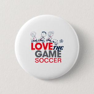 Peanuts Gang Love The Game T Shirt 6 Cm Round Badge