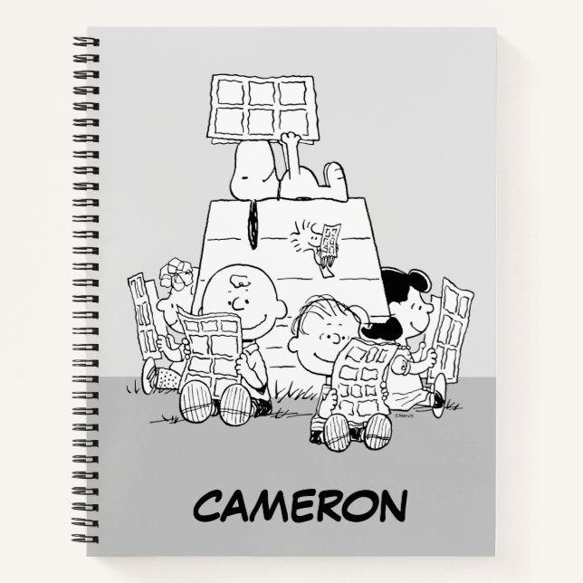 Peanuts Gang Reading Comics Notebook (Front)