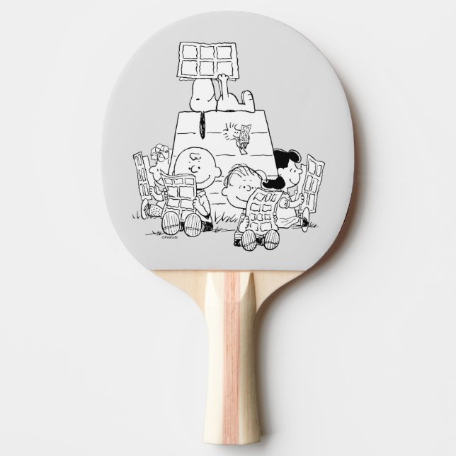 Peanuts Gang Reading Comics Ping Pong Paddle (Front)