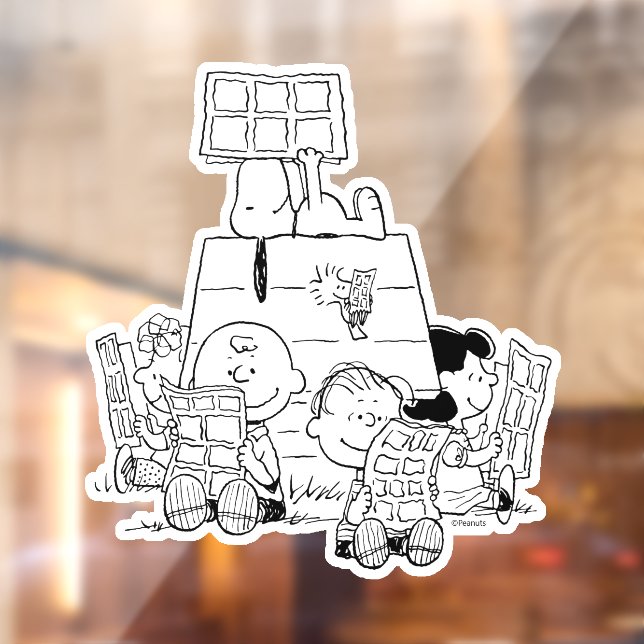 Peanuts Gang Reading Comics Window Cling (Sheet 2)
