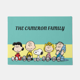 Peanuts Gang Sitting Together Doormat