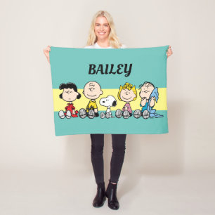 Peanuts Gang Sitting Together Fleece Blanket
