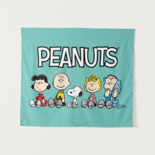 Peanuts Gang Sitting Together Tapestry