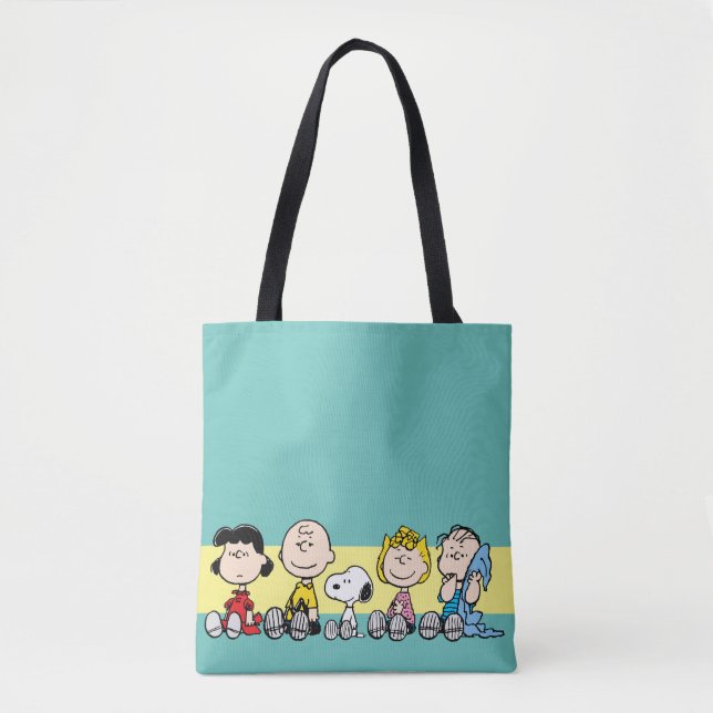 Peanuts Gang Sitting Together Tote Bag (Front)