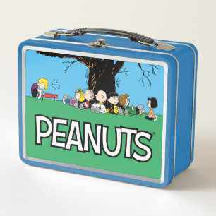 Peanuts Gang Under A Tree Metal Lunch Box