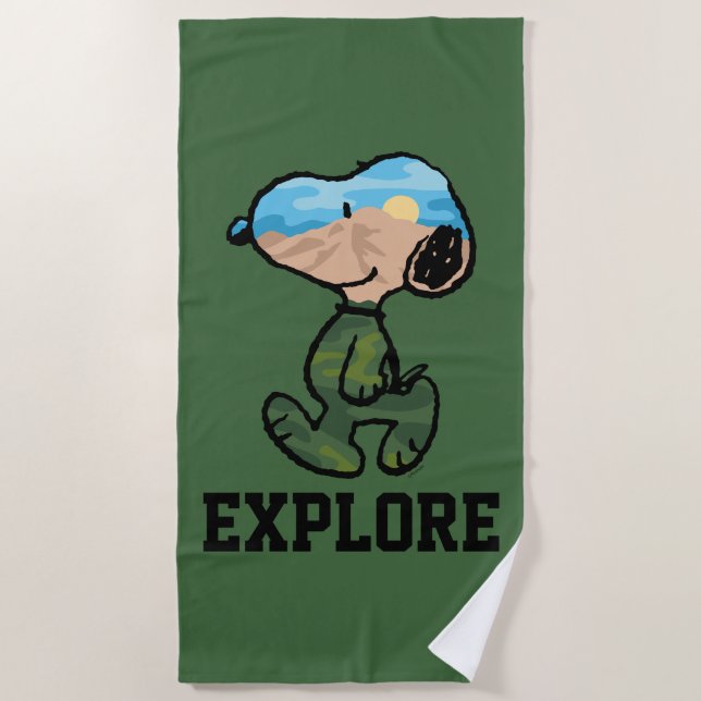 Peanuts | Great Outdoor Snoopy Beach Towel (Front)
