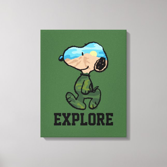 Peanuts | Great Outdoor Snoopy Canvas Print (Front)