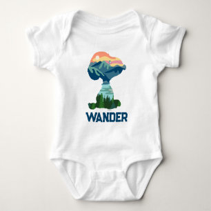 Peanuts   Great Outdoor Snoopy Portrait Baby Bodysuit
