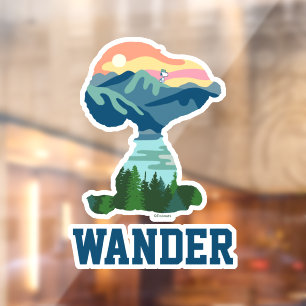 Peanuts   Great Outdoor Snoopy Portrait Window Cling