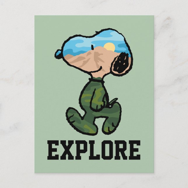 Peanuts | Great Outdoor Snoopy Postcard (Front)