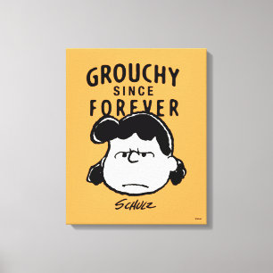 Peanuts   Grouchy Since Forever Lucy Canvas Print