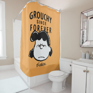 Peanuts   Grouchy Since Forever Lucy Shower Curtain