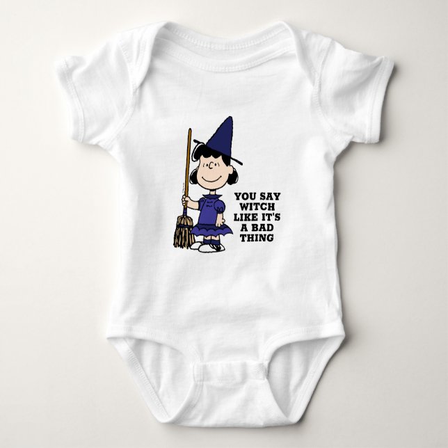 Peanuts | Halloween Lucy Witch Baby Bodysuit (Front)