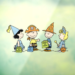 Peanuts Halloween Trick or Treaters Window Cling
