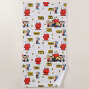 Peanuts   Happiness is… Beach Towel