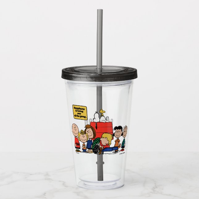 Peanuts | Happiness is Being One of the Gang Acrylic Tumbler (Front)