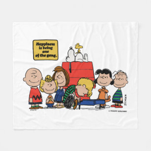 Peanuts   Happiness is Being One of the Gang Fleece Blanket