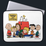 Peanuts | Happiness is Being One of the Gang Laptop Sleeve<br><div class="desc">Happiness is indeed being part of the Peanuts gang,  as depicted in the beloved comic strip and its various adaptations. The Peanuts characters,  despite their flaws and struggles,  find joy in their close-knit friendships and shared experiences.</div>