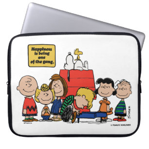 Peanuts   Happiness is Being One of the Gang Laptop Sleeve