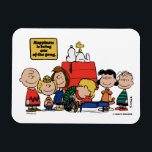 Peanuts | Happiness is Being One of the Gang Magnet<br><div class="desc">Happiness is indeed being part of the Peanuts gang,  as depicted in the beloved comic strip and its various adaptations. The Peanuts characters,  despite their flaws and struggles,  find joy in their close-knit friendships and shared experiences.</div>