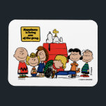 Peanuts | Happiness is Being One of the Gang Magnet<br><div class="desc">Happiness is indeed being part of the Peanuts gang,  as depicted in the beloved comic strip and its various adaptations. The Peanuts characters,  despite their flaws and struggles,  find joy in their close-knit friendships and shared experiences.</div>