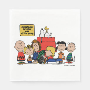 Peanuts   Happiness is Being One of the Gang Napkin