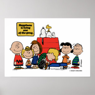 Peanuts Happiness is Being One of the Gang Poster