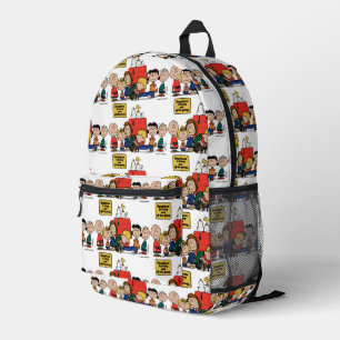 Peanuts   Happiness is Being One of the Gang Printed Backpack