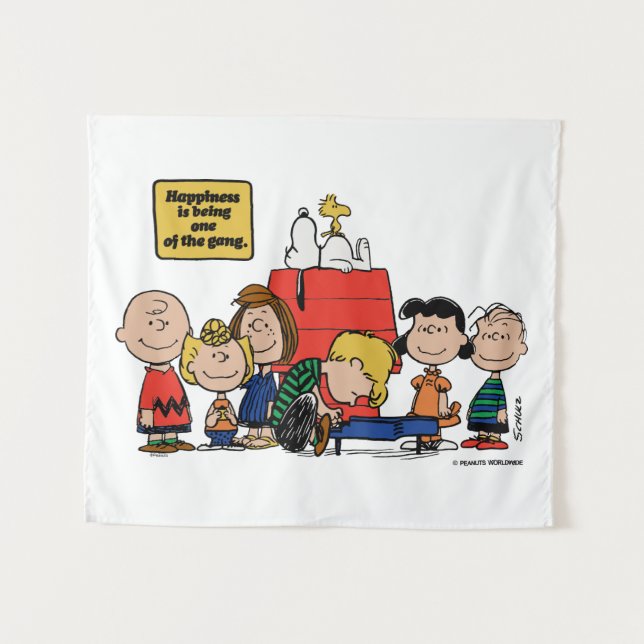 Peanuts | Happiness is Being One of the Gang Tapestry (Front (Horizontal))