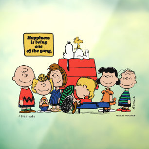 Peanuts   Happiness is Being One of the Gang Window Cling