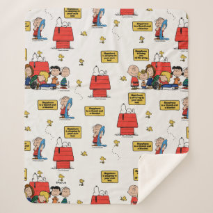 Peanuts   Happiness is… Sherpa Blanket