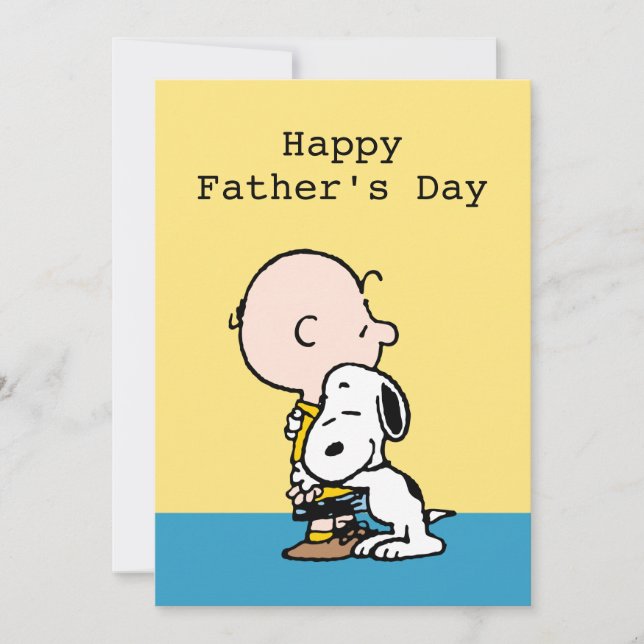 Peanuts | Happy Father's Day Hug Holiday Card (Front)