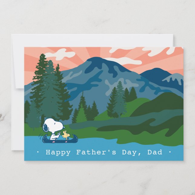 Peanuts | Happy Father's Day the Great Outdoors Holiday Card (Front)