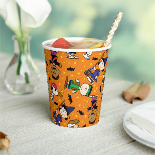 Peanuts Happy Halloween Pattern Paper Cups