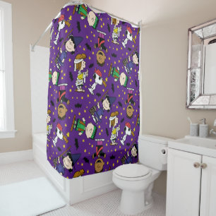 Peanuts   Happy Halloween Pattern Shower Curtain