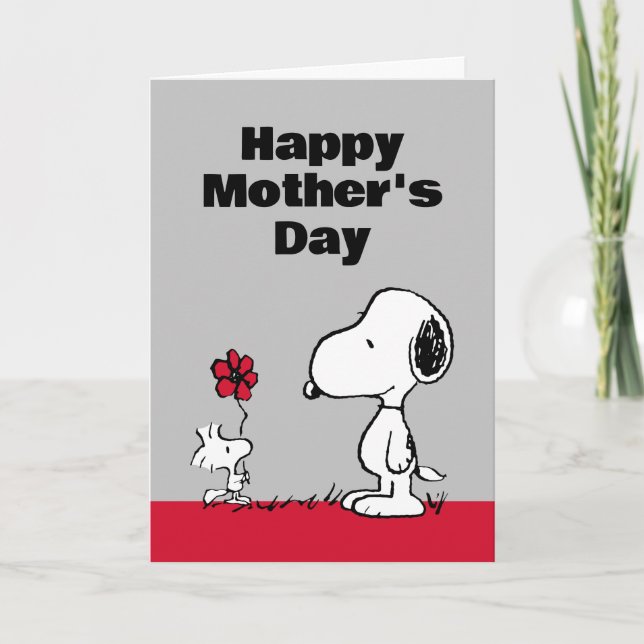 Peanuts | Happy Mother's Day Flower Holiday Card (Front)