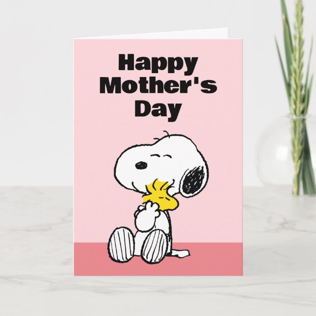 Peanuts | Happy Mother's Day Hug Holiday Card (Front)
